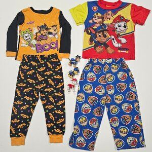 PAW Patrol 3T PJ Bundle — Halloween “BOO!” Set + Red/Blue Set + 3 Figures